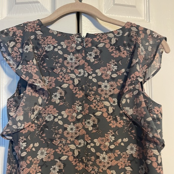 NWOT LOFT cap sleeve floral dress size XXSP - Picture 8 of 9